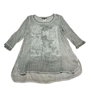 Picadilly Boho Mesh Tunic Lagenlook 3/4 Sleeve Hippie